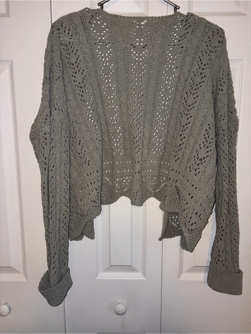 🖤 Jessica Simpson Open Front Knit Cardigan - Olive Green Cute - Picture 5 of 7